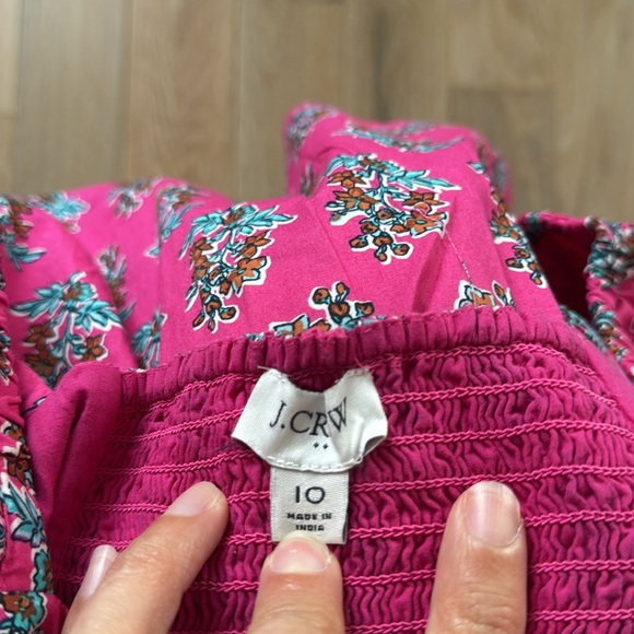 J. Crew Factory Pink Floral Midi Dress - Picture 5 of 8